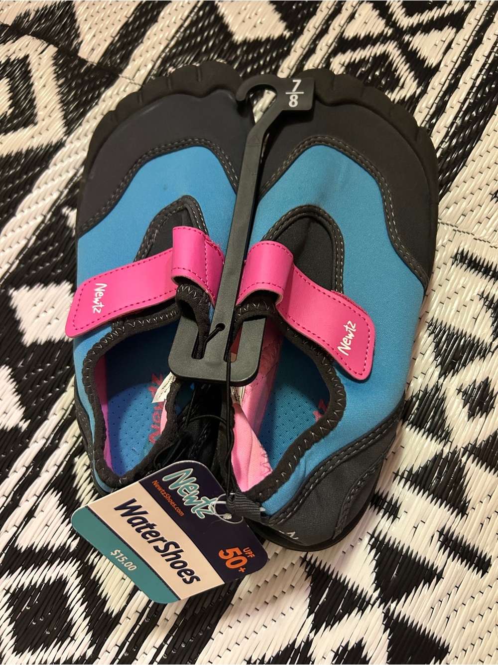 Newtz Women's Blue & Pink Water Shoes Swim Coverup